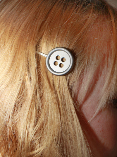 Cute as a Button Hairpin-Marland Backus-APOC STORE