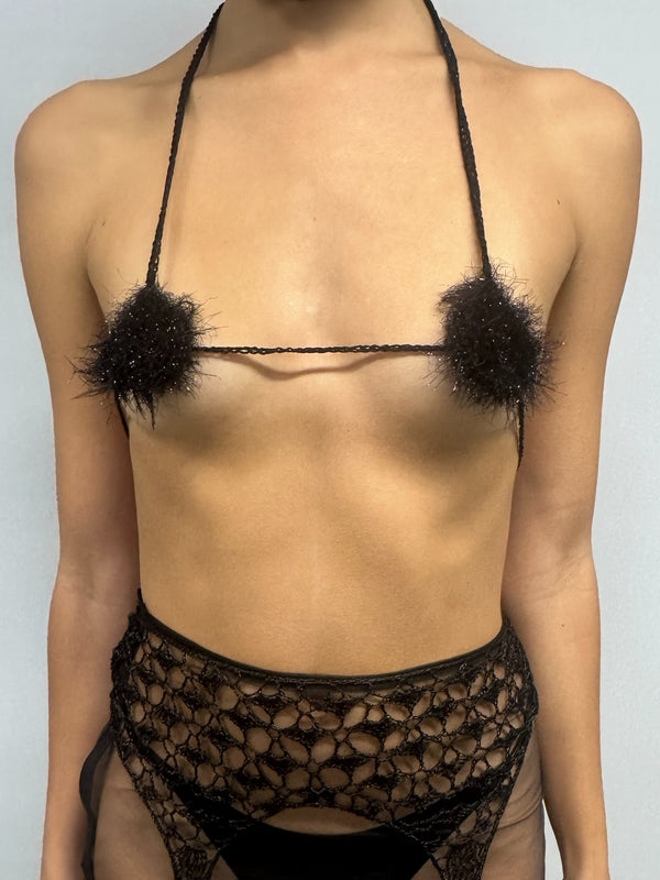 Mini fluffy crocheted Bra-Raquel de Carvalho-APOC STORE