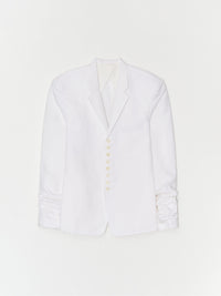 Glitched Summer Sleeve Tailored Jacket 001 _ White-Taekh-APOC STORE