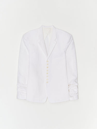Glitched Summer Sleeve Tailored Jacket 001 _ White-Taekh-APOC STORE