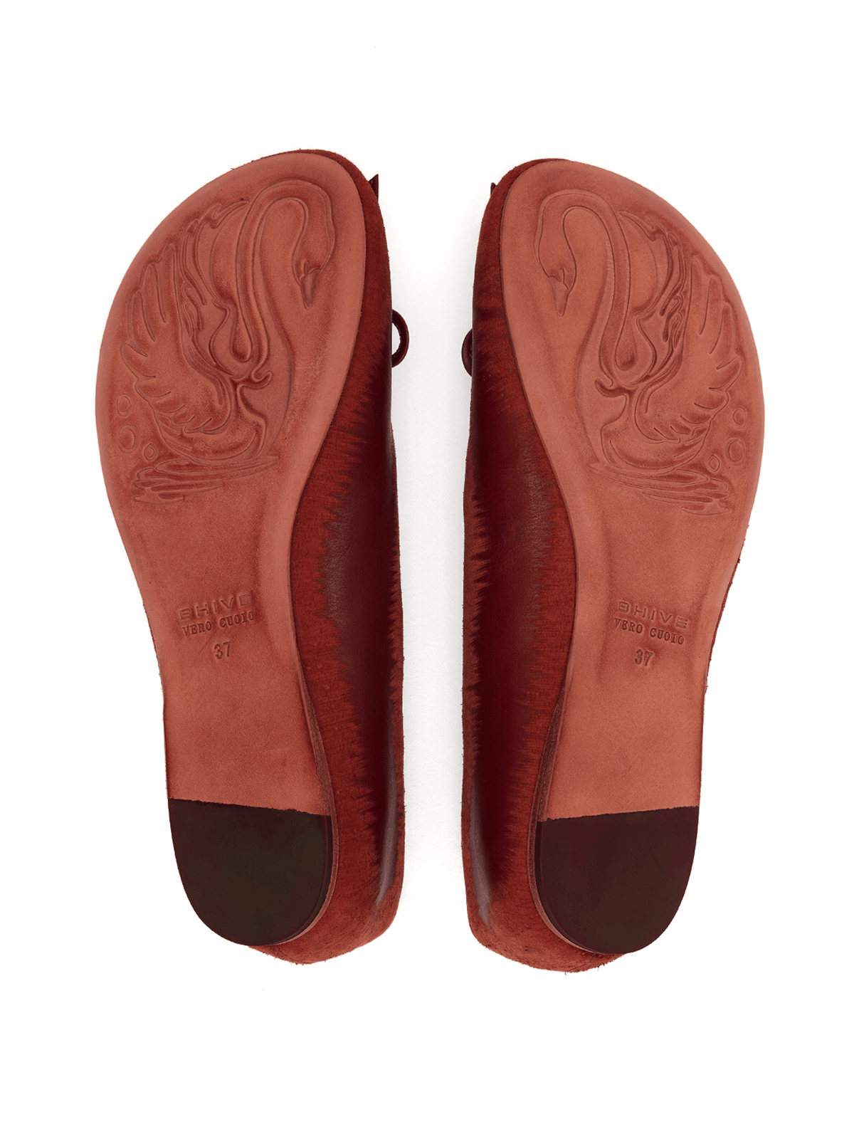 BAGGY BALLET FLATS SCRATCH RED-BHIVE-APOC STORE