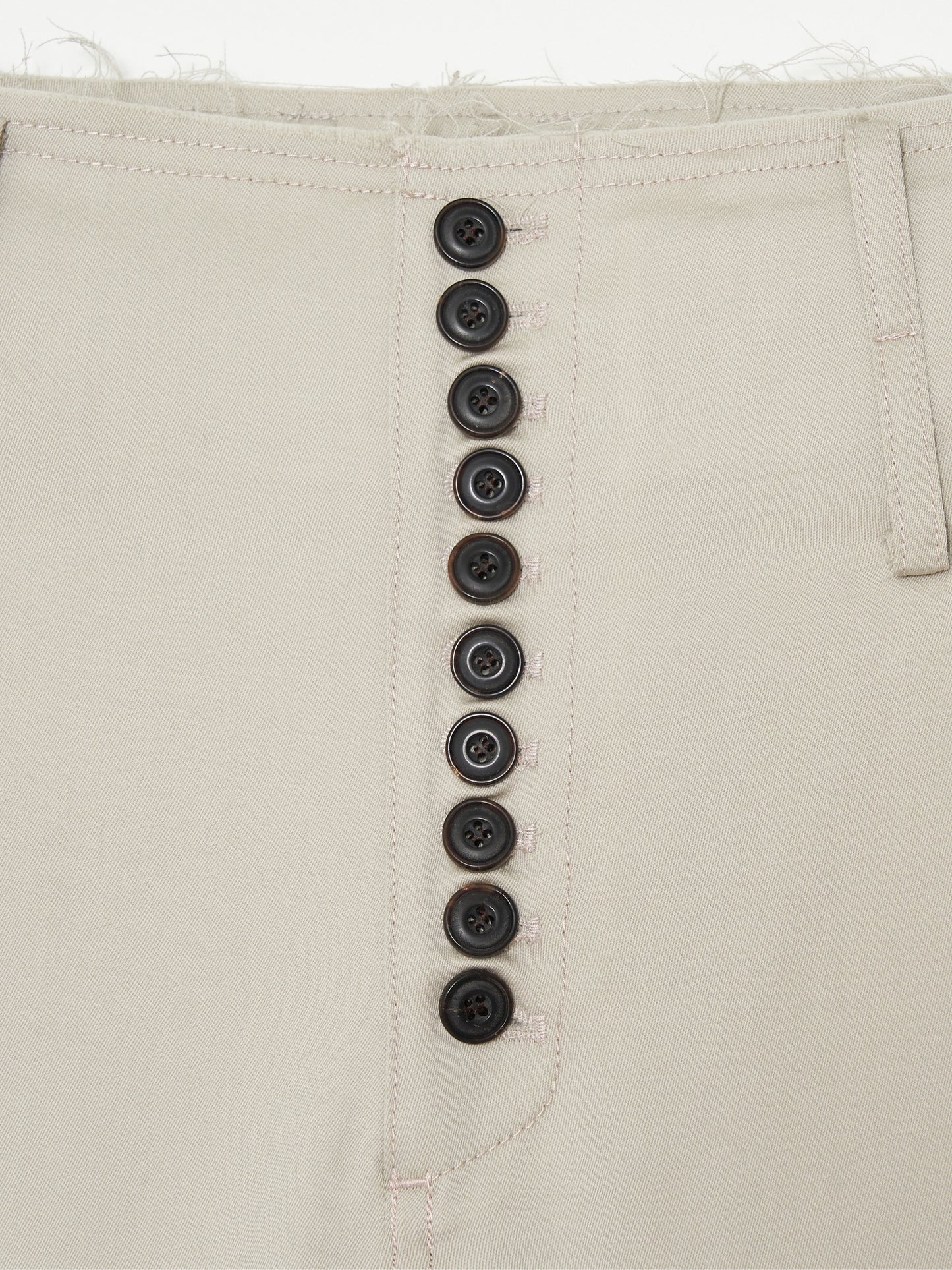 Distressed Wool Flair fit Pants 001 - Beige-Taekh-APOC STORE