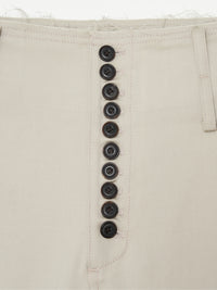 Distressed Wool Flair fit Pants 001 - Beige-Taekh-APOC STORE