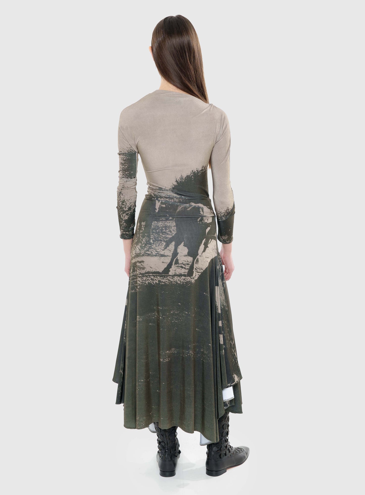 Printed jersey dress #2-Nensi Avetisian-APOC STORE