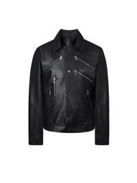 Contour Zip Leather Jacket-MINKIMHO-APOC STORE