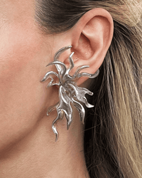 Shiny Coral Earrings-WHYNOEN-APOC STORE