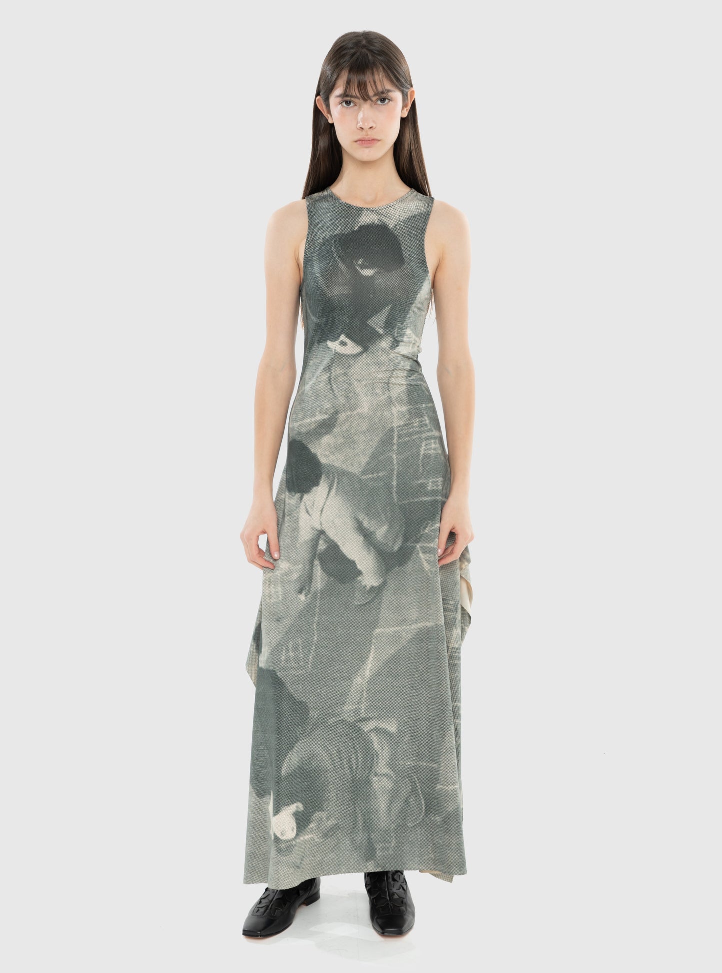 Printed Jersey Dress Hopscotch-Nensi Avetisian-APOC STORE