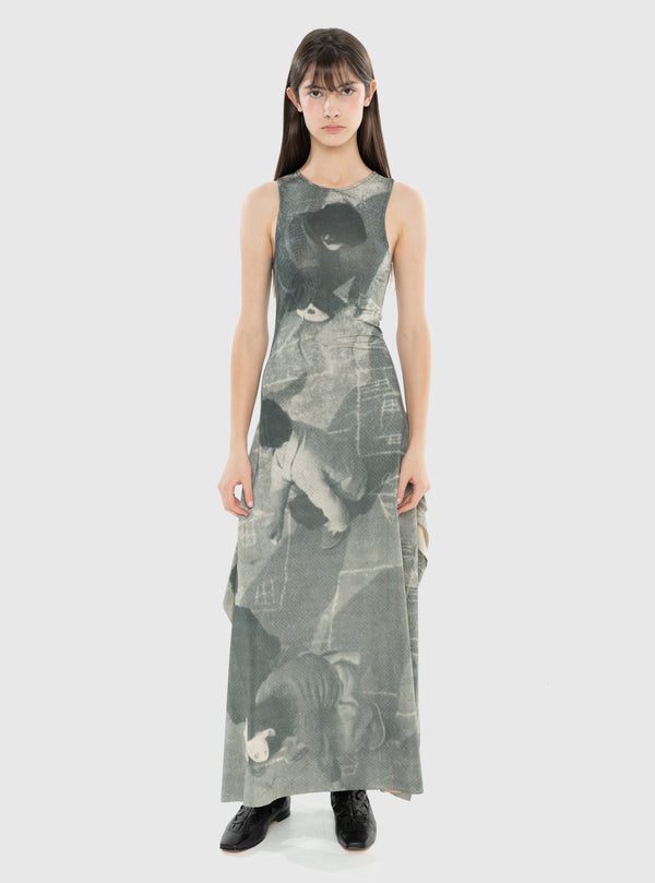 Printed Jersey Dress Hopscotch-Nensi Avetisian-APOC STORE