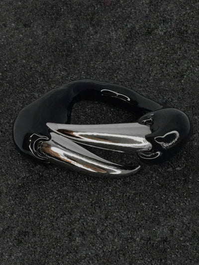 Black ring with spikes-CASPER DIY-APOC STORE