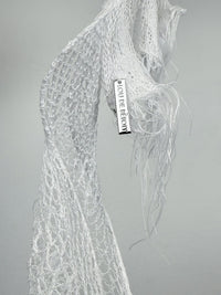 KNITTED BOW HAIR CLIP WHITE-Lou de Bètoly-APOC STORE