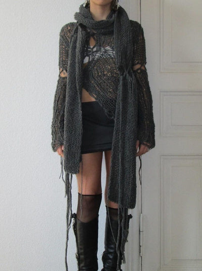 Tied Parts Scarf-V4K-APOC STORE