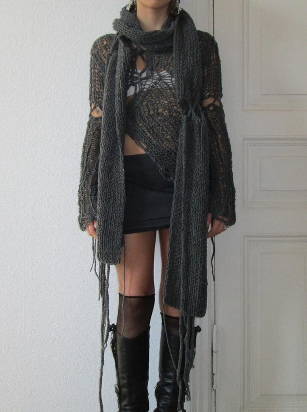 Tied Parts Scarf-V4K-APOC STORE