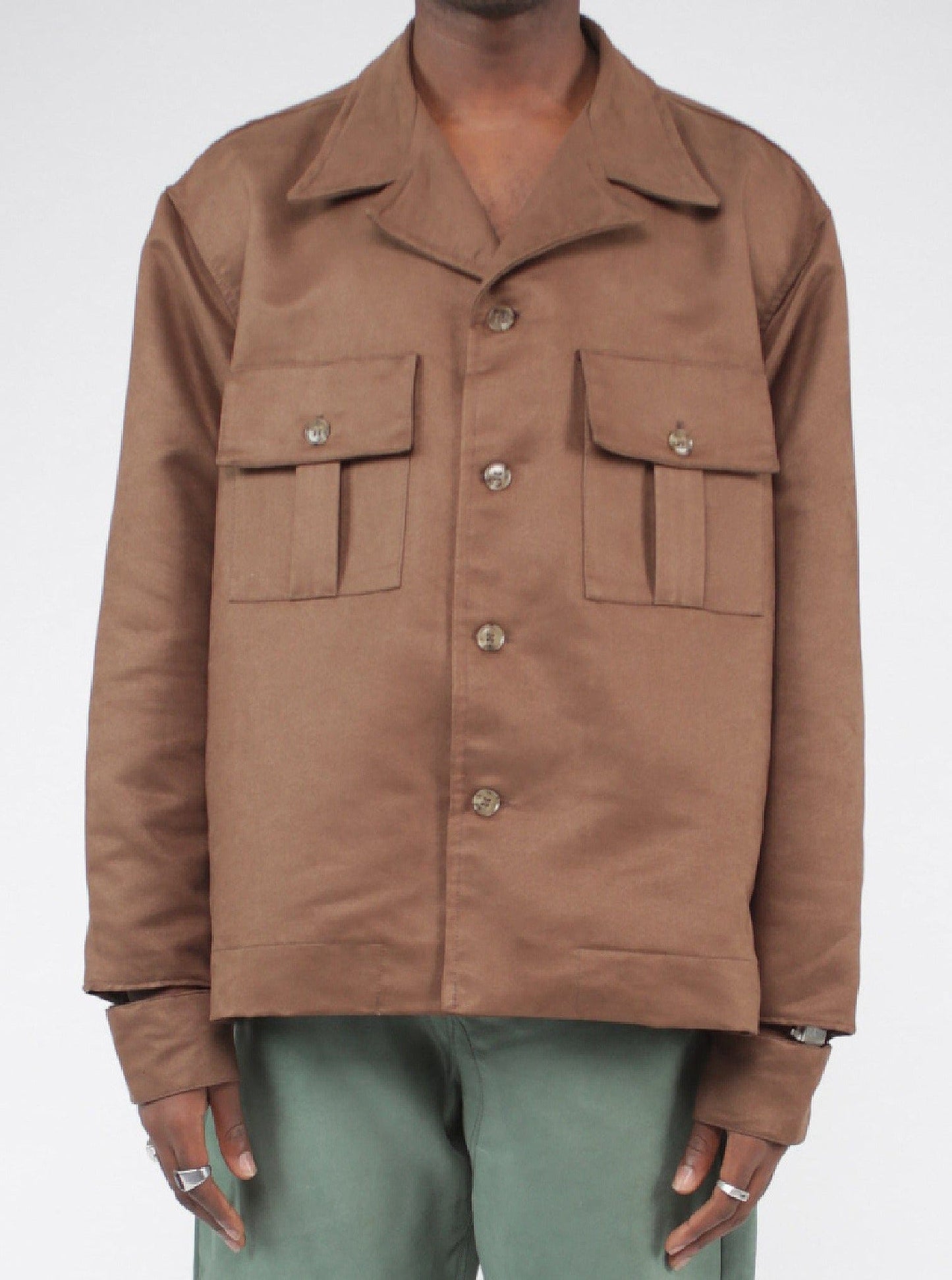 Suede Box Shirt-Soji Solarin-APOC STORE