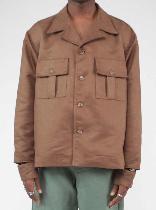 Suede Box Shirt-Soji Solarin-APOC STORE