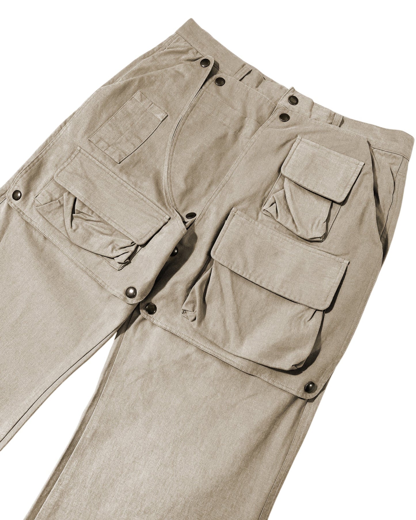 HIDDEN CARGO POCKET PANTS BEIGE-EGNARTS-APOC STORE