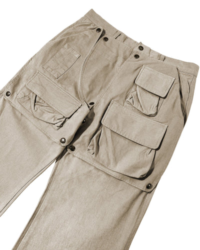 HIDDEN CARGO POCKET PANTS BEIGE-EGNARTS-APOC STORE