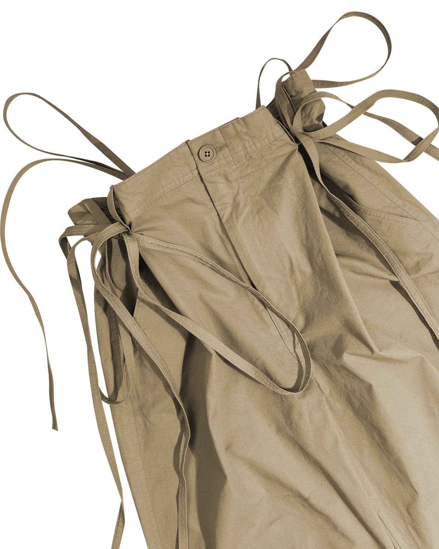 ADJUSTABLE COTTON PANTS BEIGE-EGNARTS-APOC STORE