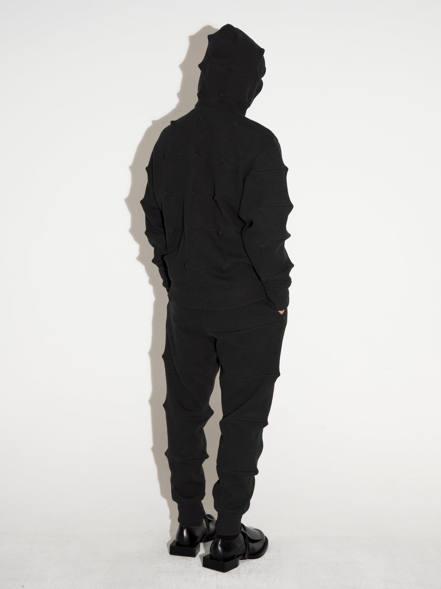 Spiked Jogger Trousers Black-Woojun Jang-APOC STORE