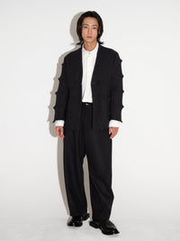 Spiked Jacket Black-Woojun Jang-APOC STORE