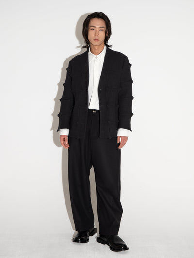 Spiked Jacket Black-Woojun Jang-APOC STORE