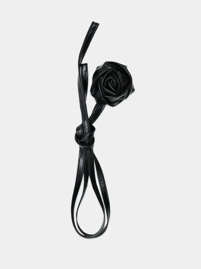 ROSE CORSAGE STRAP - BLACK-SAENGIN STUDIOS-APOC STORE