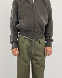 EXTENDED ZIP FLARE PANTS KHAKI-EGNARTS-APOC STORE