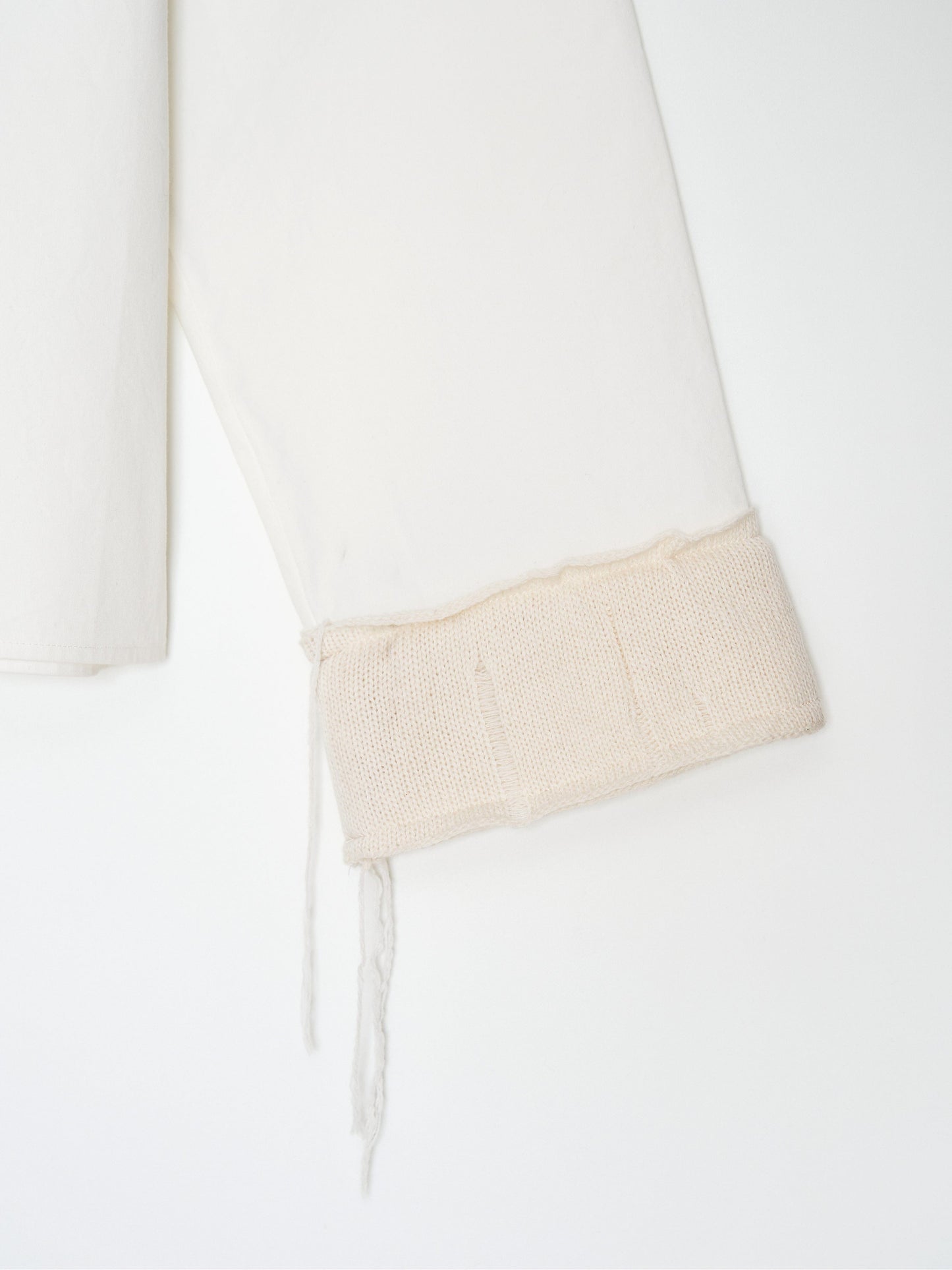 Printed Button Work Oversized Shirt 001 _ White-Taekh-APOC STORE
