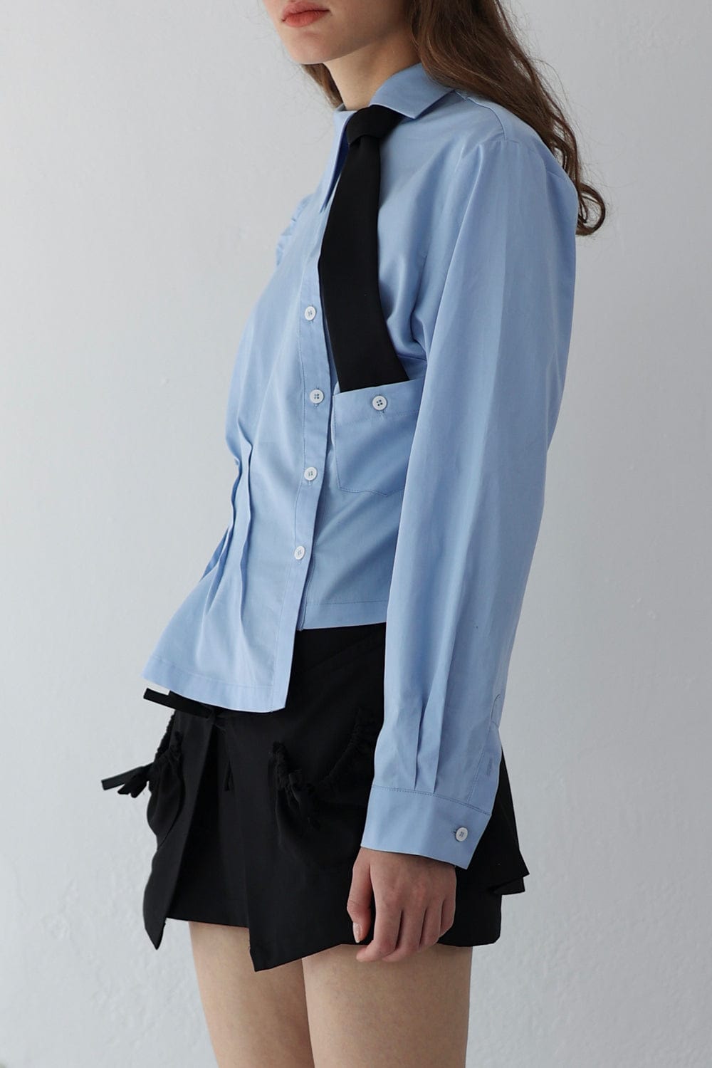 Twist Shirt - Blue-Julye Han-APOC STORE