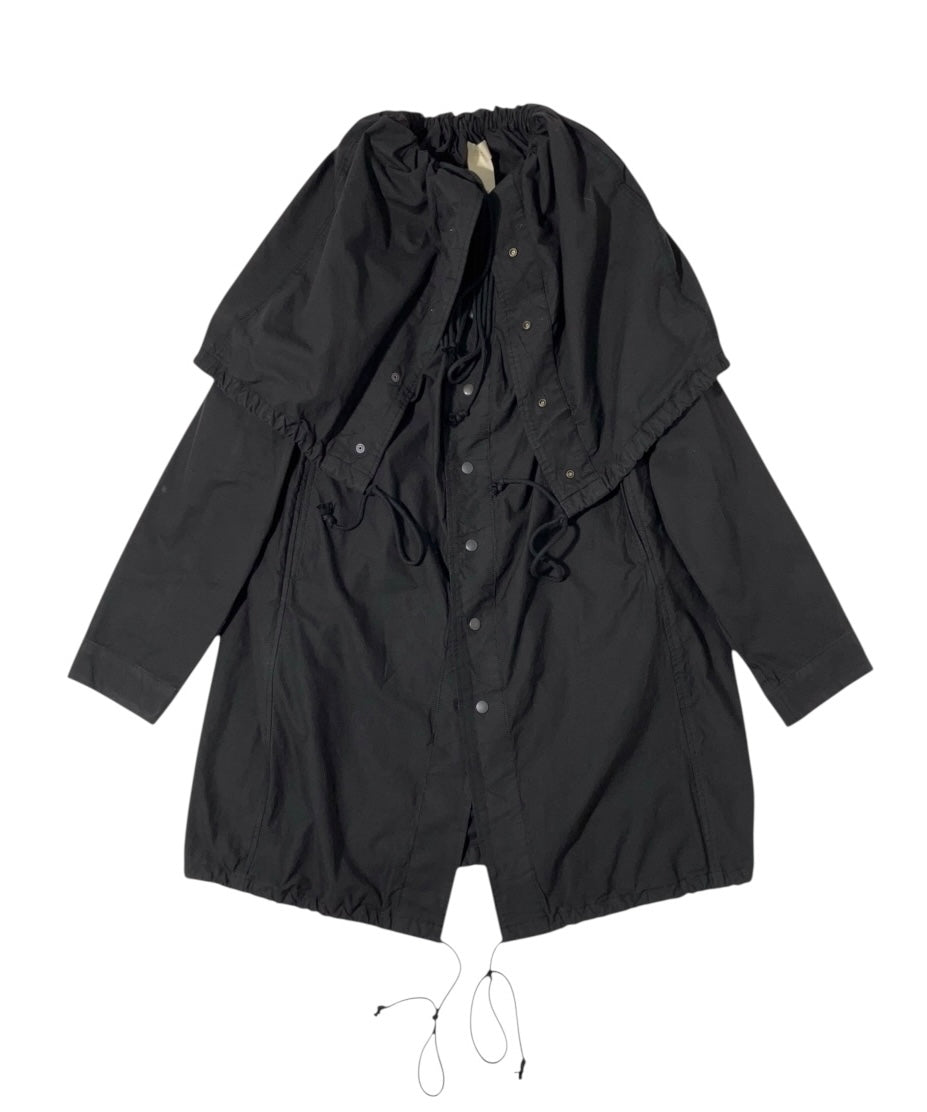 FLAT ADJUSTABLE STRING COAT BLACK-EGNARTS-APOC STORE