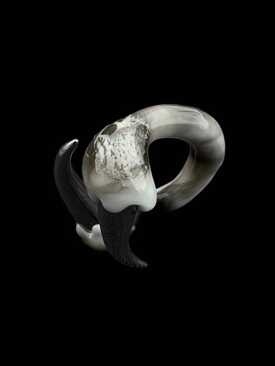 White ring with spikes