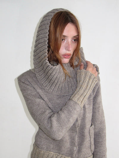 Cardigan “Granny’s Knit” Beige-V4K-APOC STORE