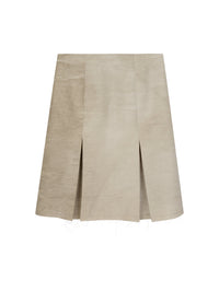 Pigment Pleated Skirt-mesh blanca-APOC STORE