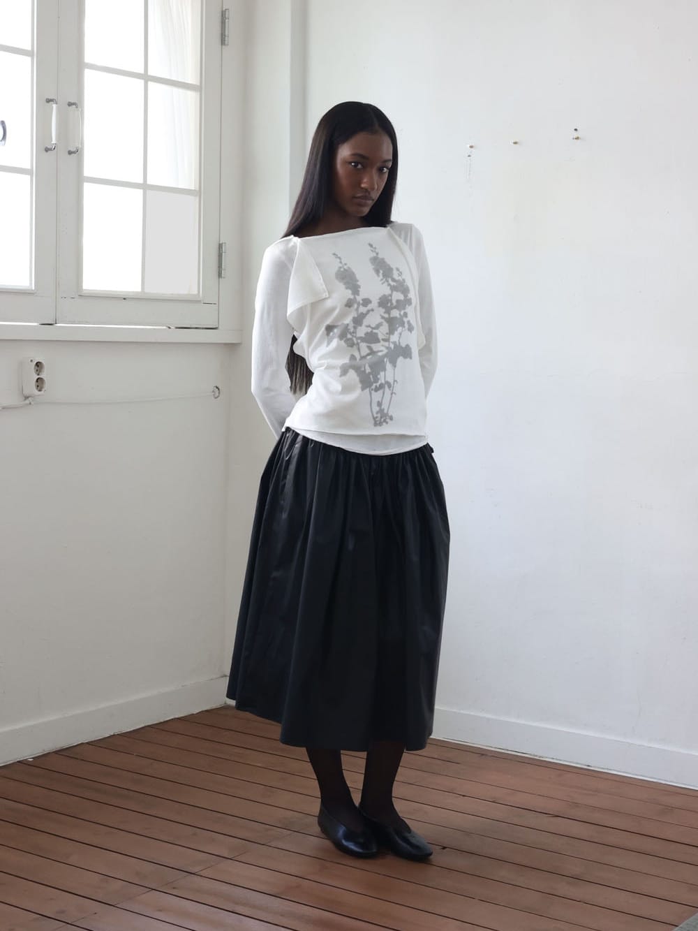 Hollyhock Front Drape Tee-Julye Han-APOC STORE
