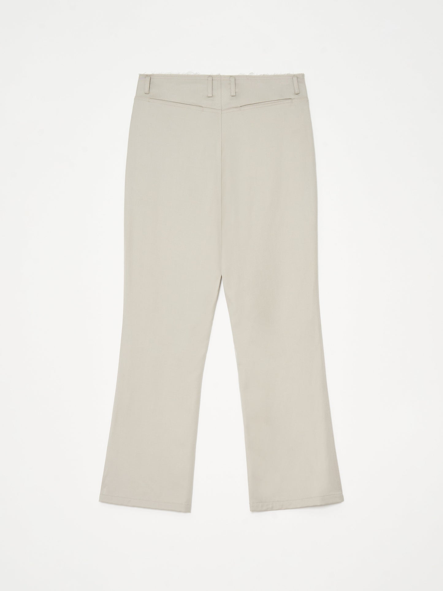 Distressed Wool Flair fit Pants 001 - Beige-Taekh-APOC STORE