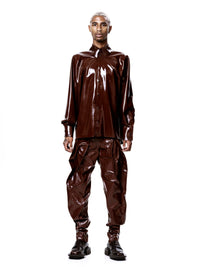 Brown Signature Latex Shirt-harri-APOC STORE