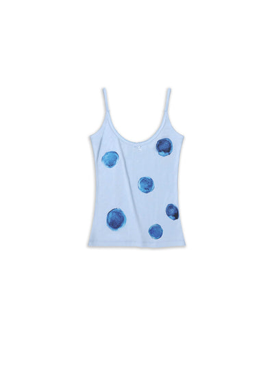 Blue Transparent Caviar Dot Camisole-TRINITE Studio-APOC STORE