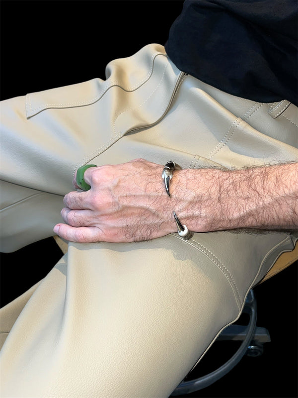 White bracelet with spikes-CASPER DIY-APOC STORE