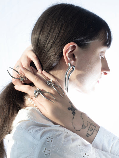 Claws Earrings (pair)-Agoston Balazs-APOC STORE