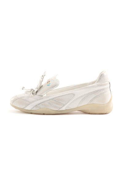 GO VACAY Tennis Ballerina Flats White-EMPTY BEHAVIOR-APOC STORE