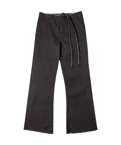 EXTENDED ZIP FLARE PANTS CHARCOAL-EGNARTS-APOC STORE