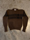 Distressed Fairisle jumper-Lilies of the Valley-APOC STORE