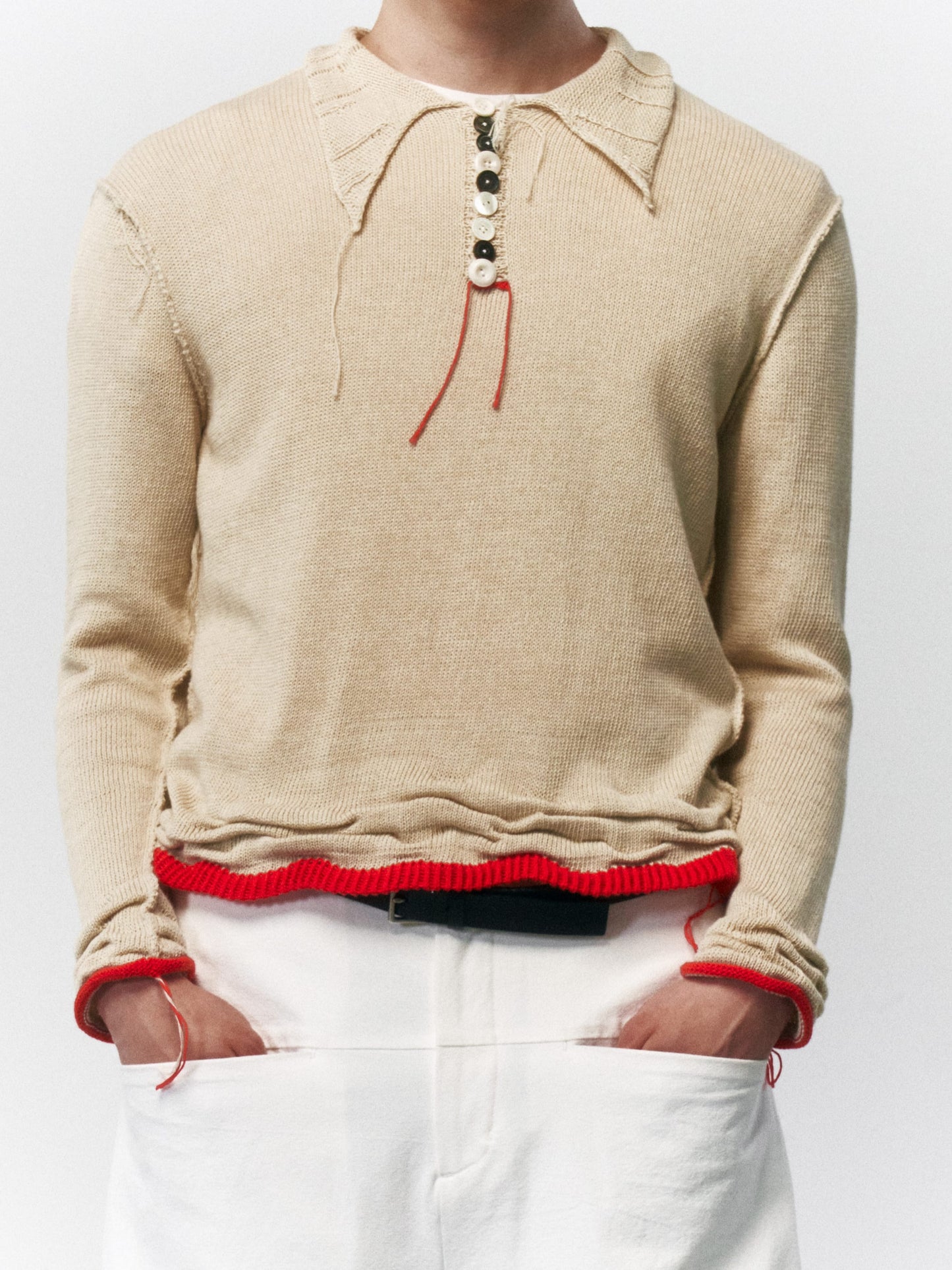 Cotton Wide Shorts 001 _White-Taekh-APOC STORE