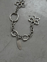 Hammered Bloom Necklace-Crystal-APOC STORE