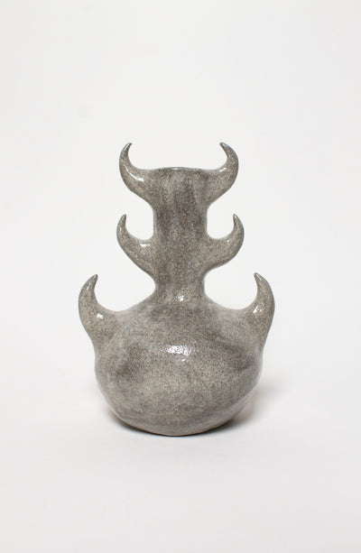 Grey glossy vase six horns,-Cléo SJölander-APOC STORE