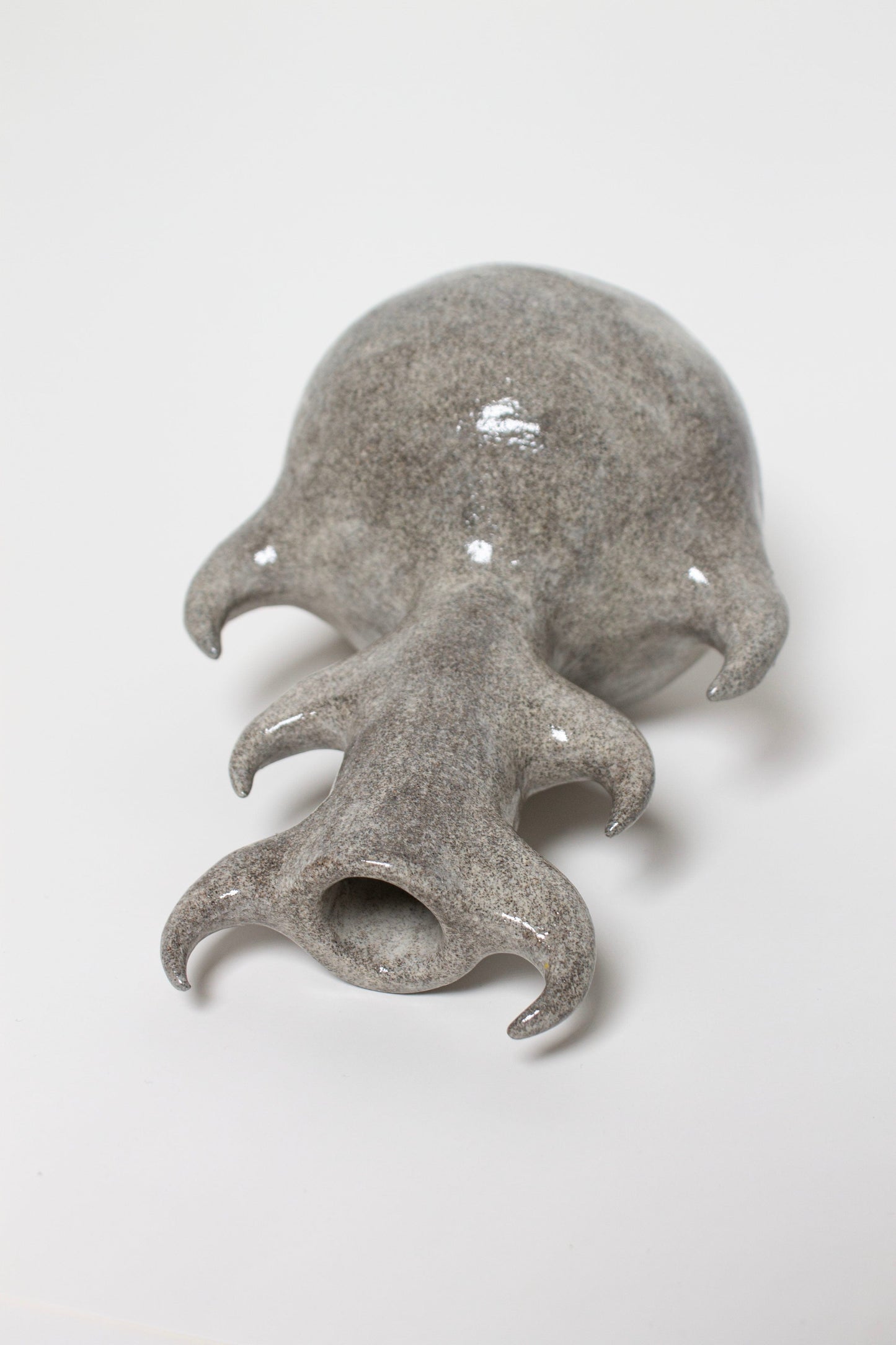 Grey glossy vase six horns,-Cléo SJölander-APOC STORE