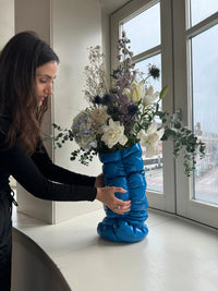 Puffer Vase II Blue - Small-Gast Studio-APOC STORE