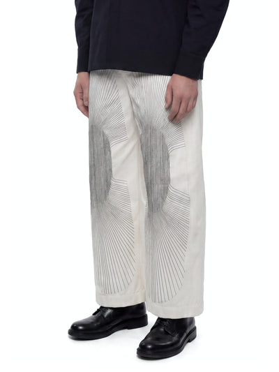 Wide Leg Embroidered Trousers-harri-APOC STORE