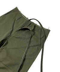 EXTENDED ZIP FLARE PANTS KHAKI-EGNARTS-APOC STORE