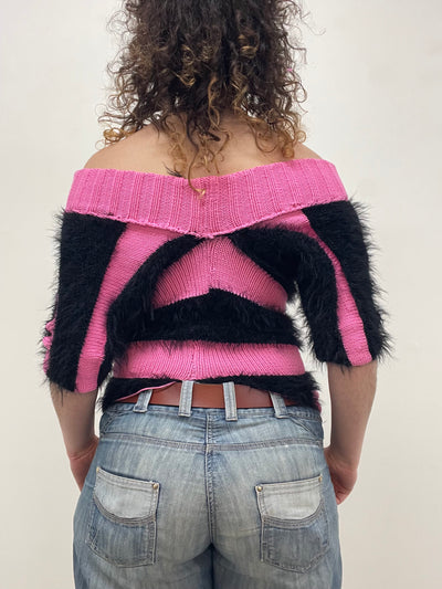 Belly-button Knit Top-Scar Kennedy-APOC STORE