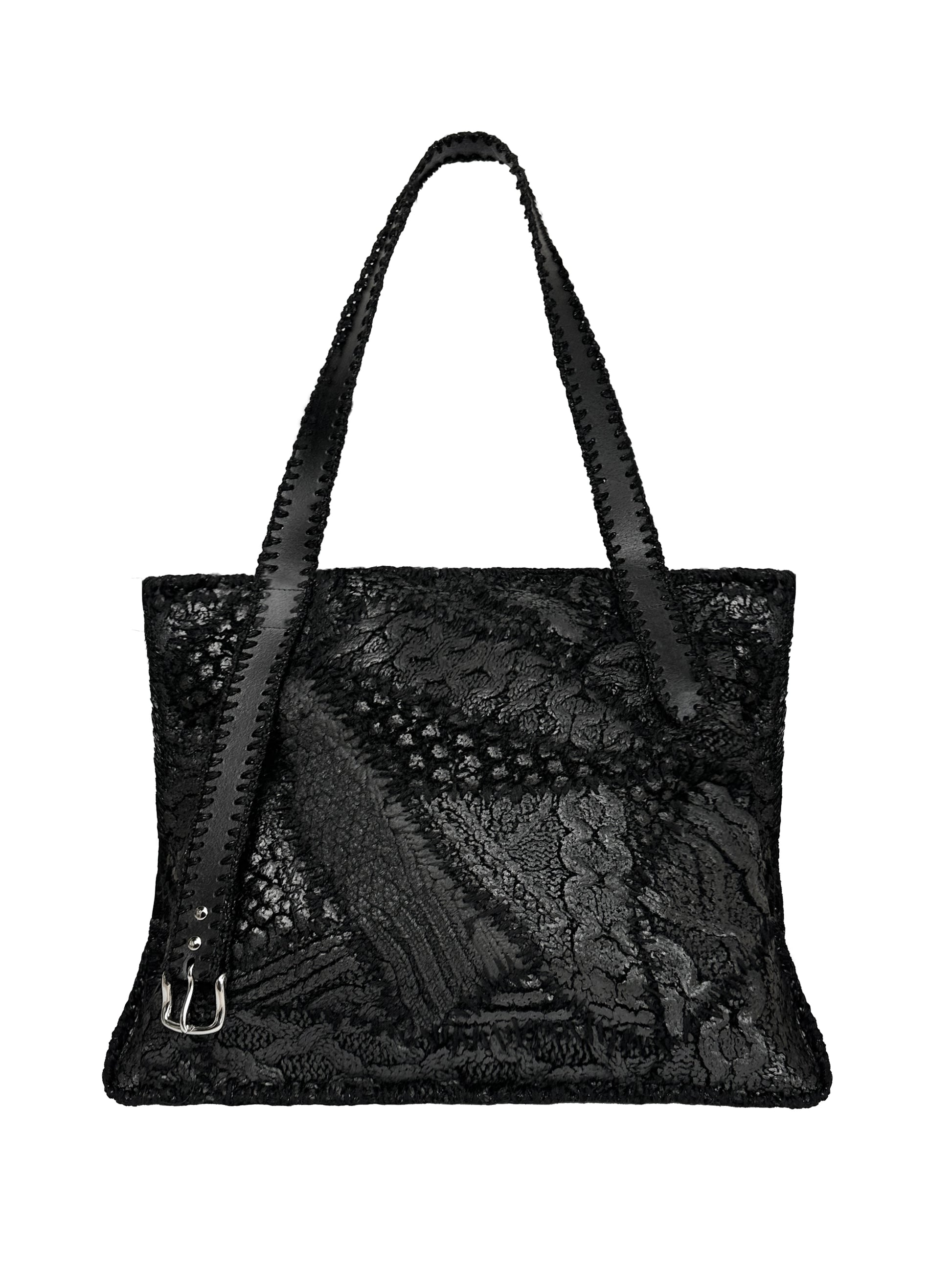 Upcycled knitted tote bag-Raquel de Carvalho-APOC STORE